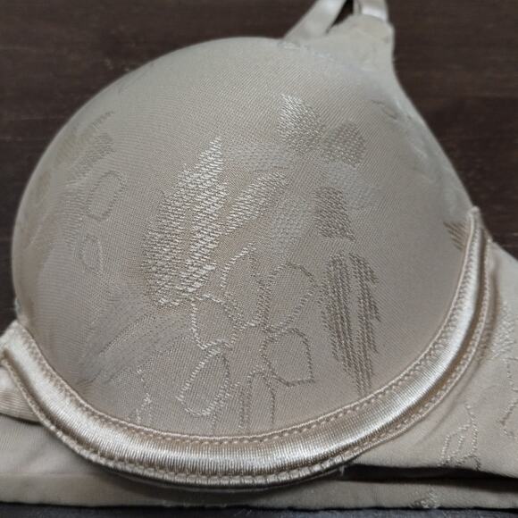 Vanity Fair Women's Size 34A Beige Floral Underwire Padded Adjustable Strap Bra - Picture 3 of 6